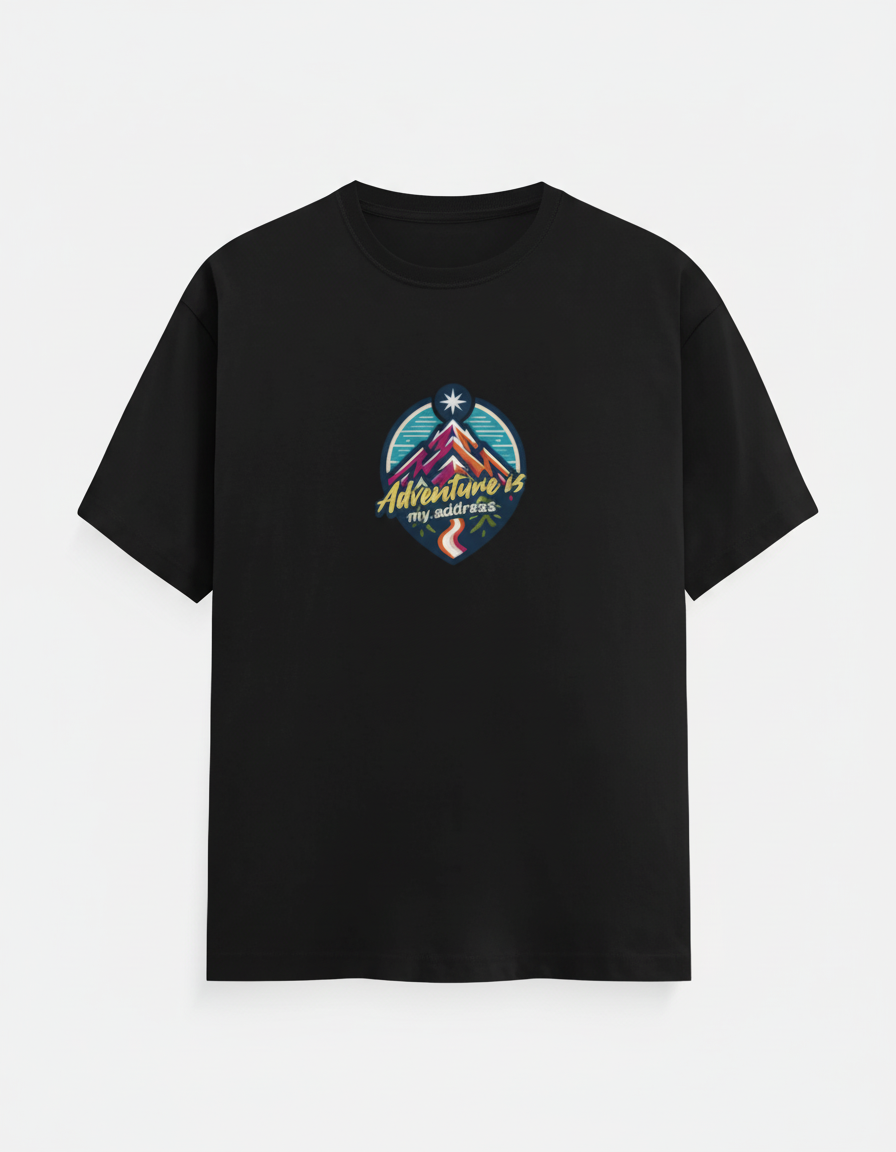 Adventure is my address | Crew Neck T-Shirt